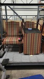 lot 38771 image: (3) Thomasville Checkered Chairs