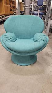 lot 38775 image: Modern Style Egg Shape Teal Lounge Chair