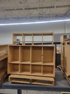 lot 38786 image: Lot of 3 Wooden Organizers ( 2 Shelves  1 Hanging )