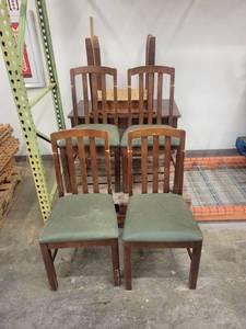 lot 38863 image: Lot of 4 Dining Chairs  End Table  Coffee Table