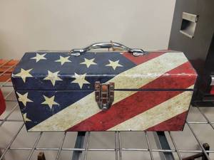 lot 38885 image: American Flag Tool Box