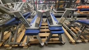 lot 38942 image: (4) Hammer Strength Flat Benches