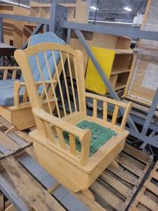 lot 38817 image: Wooden Frame Rocker - No Cushion