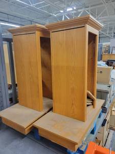lot 38827 image: Lot of 3 Wooden Shelving Units