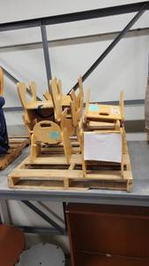 lot 38848 image: Wooden Infant Booster Seats