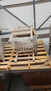 lot 38850 image: (2) Wooden Outdoor Chairs