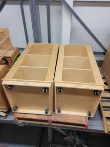 lot 38856 image: Lot of (2) 4 Sided Swivel Bookshelves