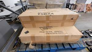 lot 38921 image: (3) Boxes of Authentic Advernture Gear Aluminum Foling Cot Black Frame and Forest Green Fabric