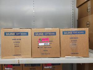 lot 39925 image: (3) Cases Of U Line White Gloss 4x4x7 Boxes