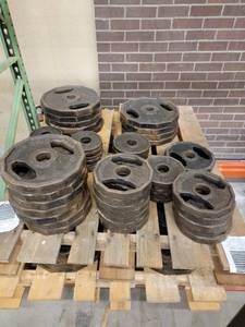lot 39935 image: Lot Of Iron Grip Weight Plates 45Lb To 5lb