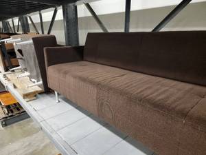 lot 39936 image: Set Of Brown Matching Lounge Couches And Chairs