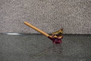 lot 1016 image: Antique Metal Chirping Bird Toy   4.75 x 2