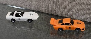 lot 1038 image: Vintage Lot of 2 Supertrax Bachmann Slot Cars  Bachmann  4.5 and 5 long