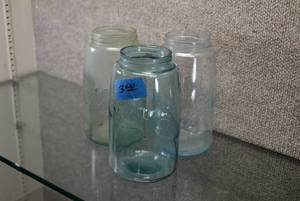 lot 3048 image: Lot of 5 Kerr and Mason Jars  Various Sizes