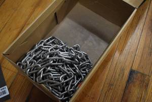 lot 3062 image: Lot of 2 Long Lengths of Chain with Master Lock  No Key  10 Feet long