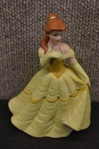 lot 6045 image: Belle Ceramic Figurine  Disney  Beauty and the Beast  4.5 x 6.25 x 2.5