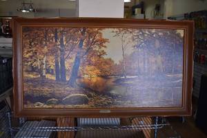lot 6096 image: Vintage Autumn Bronze Large Print  Robert Wood  53 x 28.5