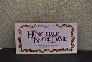 lot 6110 image: Hunchback of Notre Dame Collectors Lithograph  Disney  16 x 8