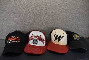 lot 8015 image: Lot of 4 Sports Ball Caps  Gators, College World Series, WSU,