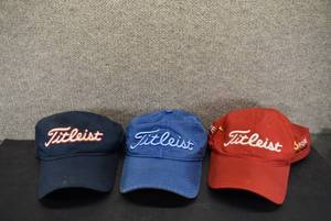 lot 8020 image: Lot of 3 Titleist Ball Caps