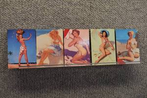 lot 6187 image: Set of CalendarPinup Girl Trading Cards  1996 21st Century Archives  RisqueNude