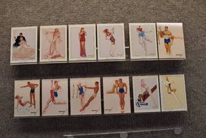 lot 6190 image: Set of George Petty CalendarPinup Girl Trading Cards  1995 21st Century Archives  RisqueNude