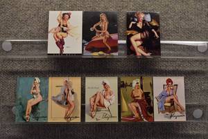 lot 6191 image: Set of Gil Elvgrens Bathing Beautys CalendarPinup Girl Trading Cards  1995  RisqueNude