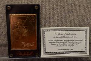 lot 6235 image: AllStar Marketing 22kt Gold Foil Racing Card  Dale Earnhardt Jr.  In Acrylic Holder