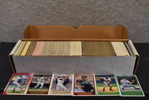 lot 4198 image: Box of Assorted Baseball Cards  Various Years and Sets