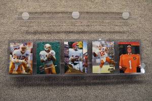 lot 4228 image: Lot of 5 Trent Dilfer Football Rookie Cards  In Rigid Plastic Toploaders