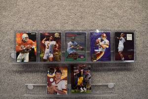 lot 4229 image: Lot of 7 Heath Shuler Football Rookie Cards  In Rigid Plastic Toploaders