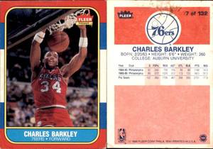 lot 6205 image: 1986 Fleer Basketball #7  Charles Barkley
