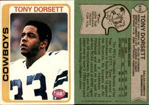 lot 6214 image: 1978 Topps Football  #315  Tony Dorsett RC