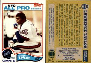 lot 6217 image: 1982 Topps Football  #434  Lawrence Taylor RC