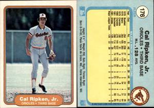 lot 6222 image: 1982 Fleer Baseball  #176  Cal Ripken Jr. RC