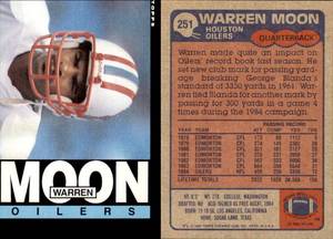 lot 6225 image: 1985 Topps Football  #251  Warren Moon