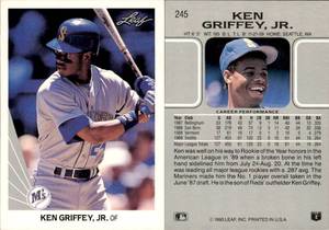 lot 6229 image: 1990 Leaf Baseball  #245  Ken Griffey Jr.