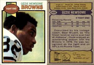 lot 6231 image: 1979 Topps Football  #308 Ozzie Newsome RC