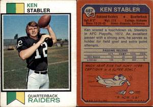 lot 6232 image: 1973 Topps Football  #487  Ken Stabler RC