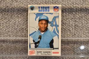 lot 1613 image: 1989 Oscar Meyer Lions NFL Promo Card  Football  #11  Barry Sanders