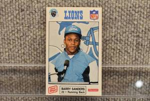 lot 1615 image: 1989 Oscar Meyer Lions NFL Promo Card  Football  #11  Barry Sanders