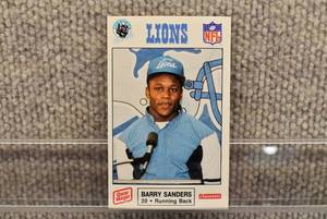 lot 1616 image: 1989 Oscar Meyer Lions NFL Promo Card  Football  #11  Barry Sanders