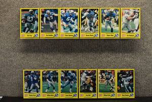 lot 1620 image: 1990 Oscar Meyer Lions NFL Promo Card  Football  Complete Set of 12  Including Barry Sanders