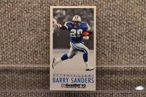 lot 1621 image: 1993 NFL GameDay Tallboy Card  Football  #20  Barry Sanders