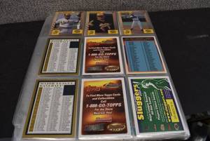 lot 8026 image: Lot of Baseball  Cards in Binder Pages - Assorted Years and Sets