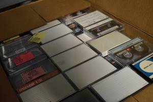 lot 9909 image: Lot of 100 Previously Used Blank Audio Cassette Tapes - Can Be Erased - Chosen Randomly from a BIG Collection