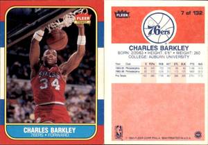 lot 1601 image: 1986 Fleer  Basketball  #7  Charles Barkley RC