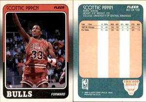 lot 1605 image: 1988-89 Fleer  Basketball  #20  Scottie Pippen RC