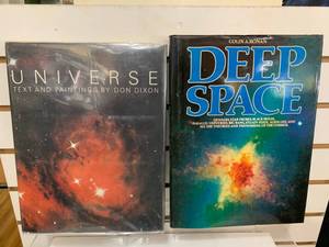 lot 6129 image: Lot of 2 Universe and Deep Space Books  Don Dixon, Colin A. Ronan