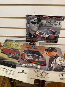 lot 6139 image: Lot of 4 GM Goodwrench Advertising NASCAR Muscle Car Calendars and Info Card